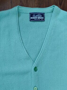 Vintage Arnold Palmer Robert Bruce Wool Cardigan Sweater Mint